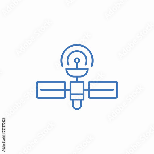 satellite space icon sign vector