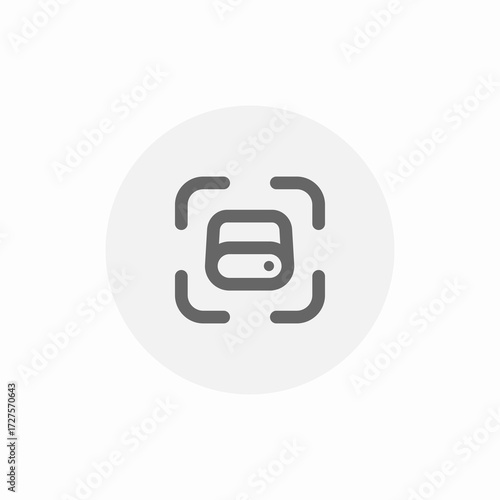 scan storage device icon sign vector