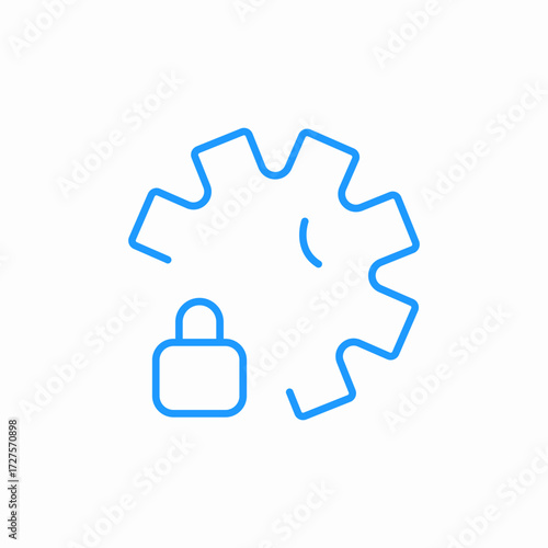 security system lock icon sign vector