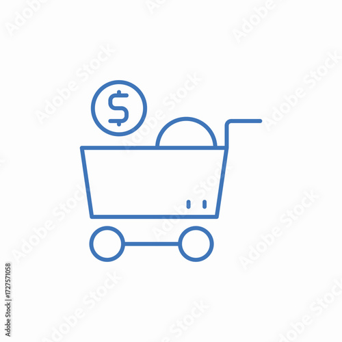 shopping cart icon sign vector