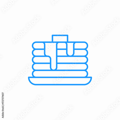 stack of pancakes icon sign vector