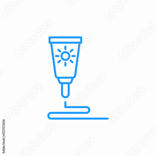 sunblock application tube icon sign vector