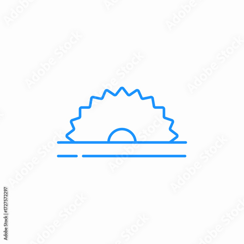 table saw blade icon sign vector