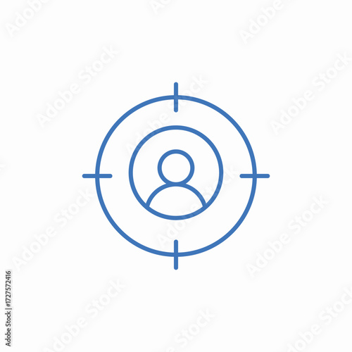 target audience icon sign vector