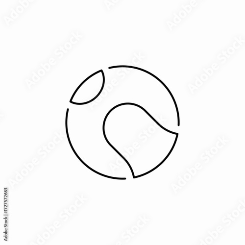 tennis ball icon sign vector