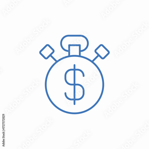 time is money icon sign vector