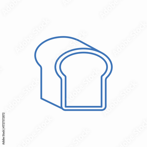 toast bread icon sign vector