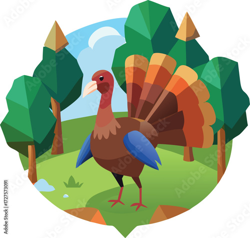 A cute cartoon chicken and chick illustration on a farm with a funny rooster and hen vector drawing