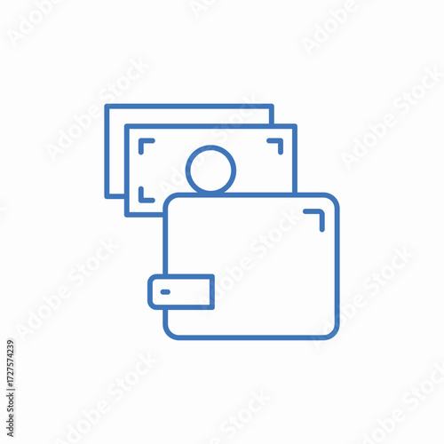 wallet purse icon sign vector