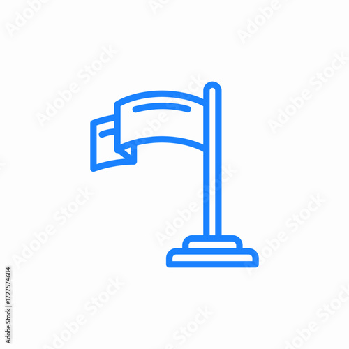 waving flag icon sign vector