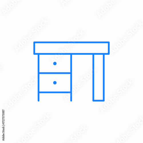 working table icon sign vector
