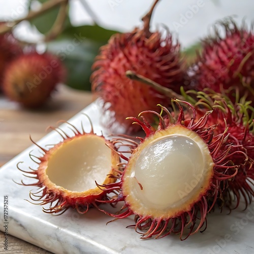 Wallpaper Mural rambutan on white background Torontodigital.ca