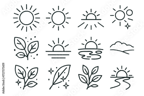 Haze soft warm icons sunlight vector morning glow dappled branch lens bright
