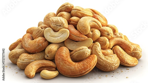 Wallpaper Mural cashew nuts on white background Torontodigital.ca