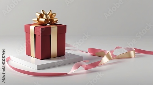 gift box with red ribbon