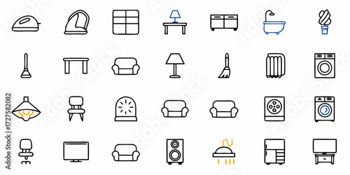 Modern home essentials collection featuring stylish furniture appliances lighting and decor elements perfect for interior design concepts and household ideas