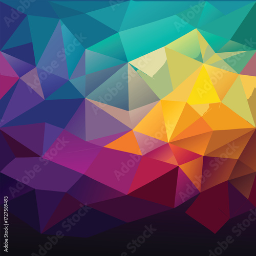 Geometric Abstract Background With Vibrant Gradient Colors