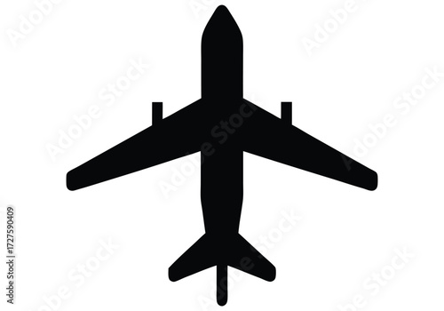Airplane Silhouette Travel White Background