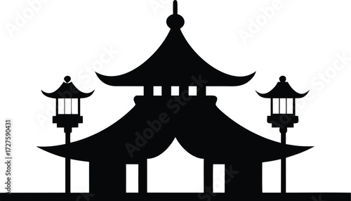 vector illustration of a lantern