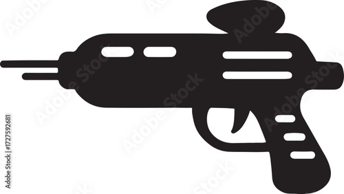 Plasma rifle icon vector, futuristic weapon design, sci-fi gun, high-tech energy firearm illustration