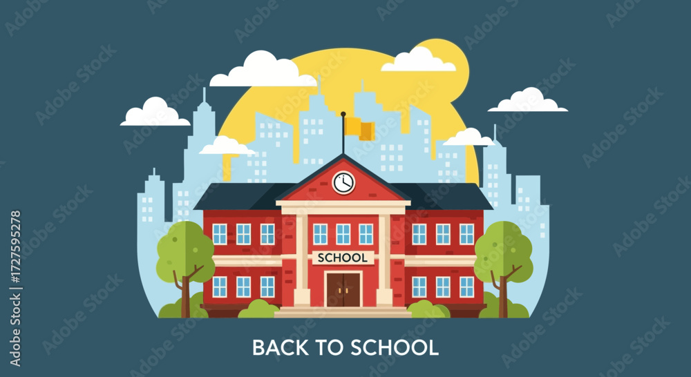 Naklejka premium house on the hill