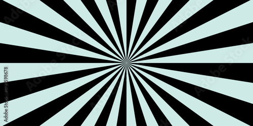 Vector geometric abstract blue cartoon, poster wallpaper. diagonal fabric radial summer sunshine. reminiscent of circus themes. Green and white twisted swirl. Spiral radial striped backdrop.