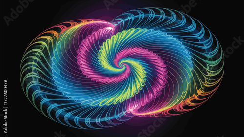 Whirlpool Abstract Illustration Colorful Design Swirls Circles