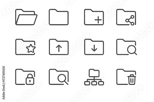 Shared delete closed sync folder vector lock open download email icons icon