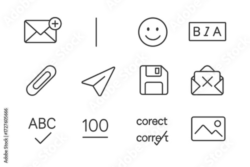 Insert file cursor grid formatting vector message button icon text spellcheck icons