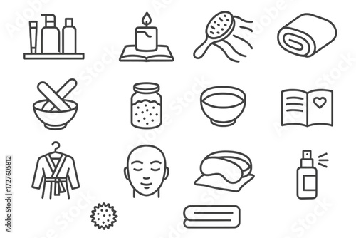 Roll icon page layout massage care vector essential minimalist face eye pillow