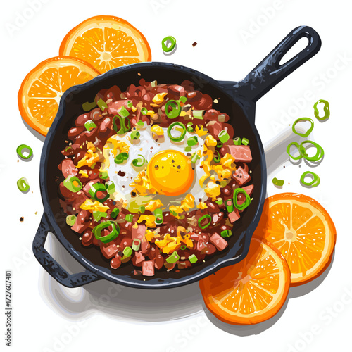 Feijão Tropeiro Brazilian Beans with Sausage and Eggs