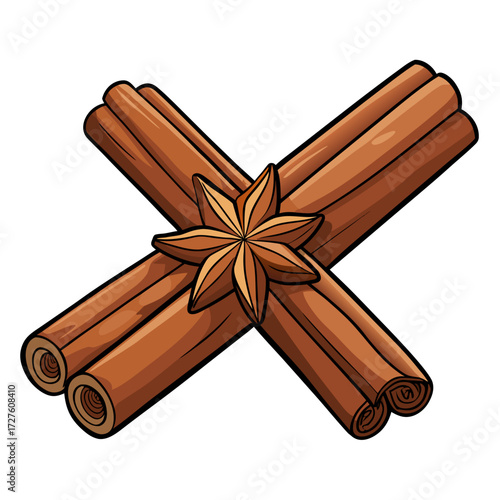 cinnamon sticks isolated on white