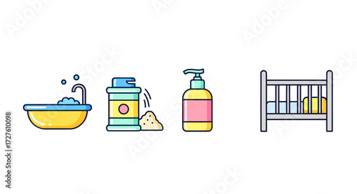 Baby Bath Time and Nursery Essentials Collection.