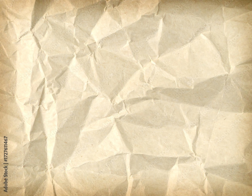 Fototapeta premium Aged, crumpled paper texture