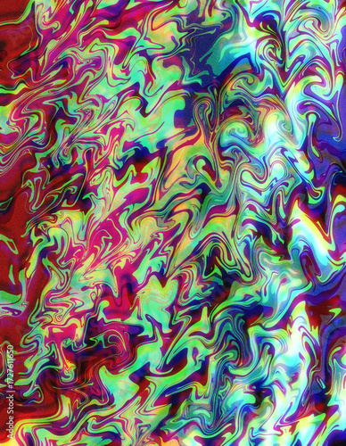 Vibrant Psychedelic Abstract Fluid Marble Pattern Background