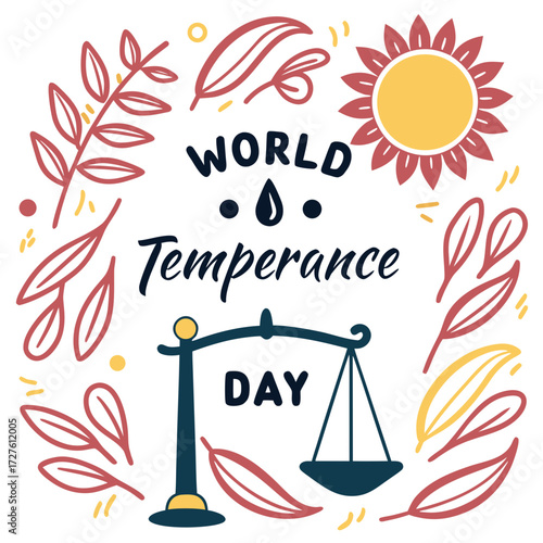 WORLD TEMPERANCE DAY vector illustration