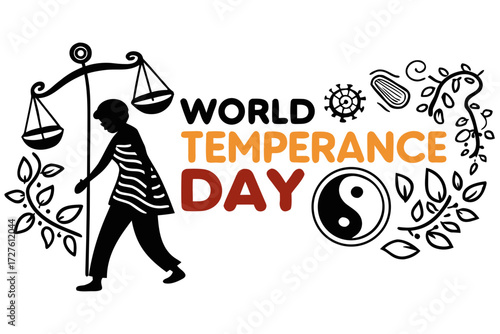 WORLD TEMPERANCE DAY vector illustration