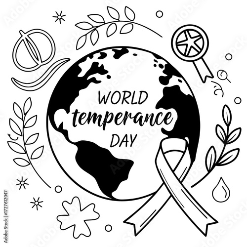 WORLD TEMPERANCE DAY vector illustration