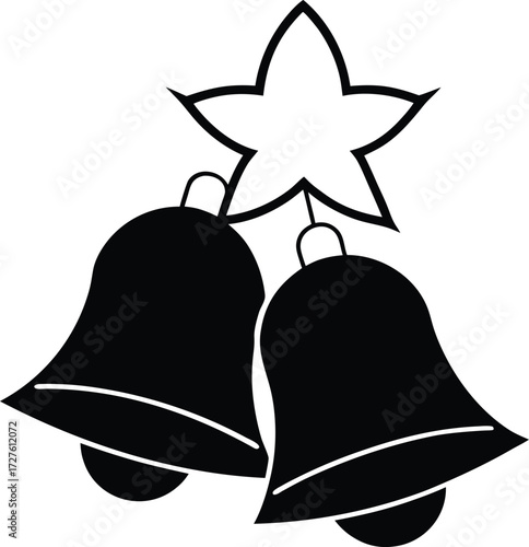 christmas bells with holly