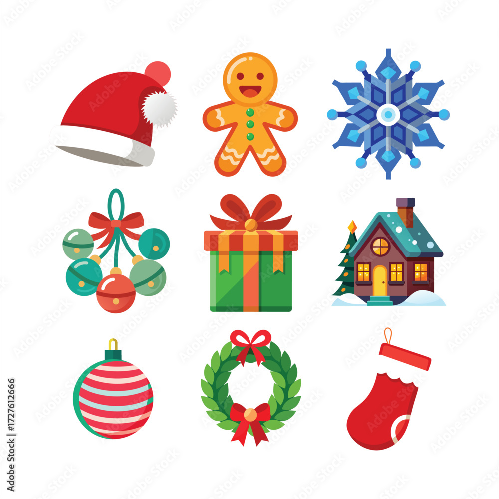 Fototapeta premium Festive holiday Christmas Santa hat