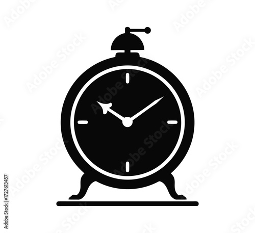 Simple alarm clock showing the time passing slowly