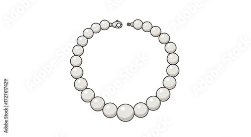 Elegant White Pearl Necklace with Silver Clasp Classic Jewelry Accessory.
