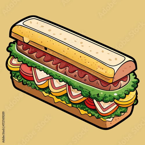 sandwich with ham and cheese