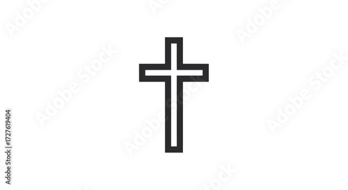 Simple Christian Cross Symbol Design.