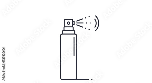 Simple Black and White Spray Bottle Icon Illustration.