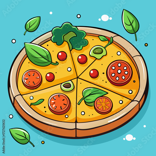 vector illustration of pizza