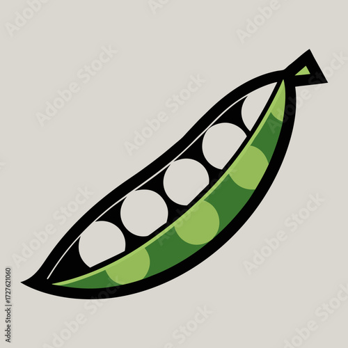 vector illustration of a green peas