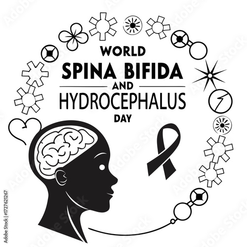 WORLD SPINA BIFIDA AND HYDROCEPHALUS DAY vector illustration
