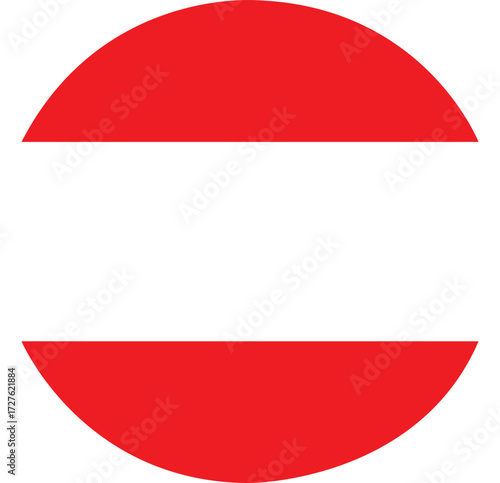 Abstract red and white circle with horizontal stripes Free Download Abstract red and white circle with horizontal stripes - GFXLoad