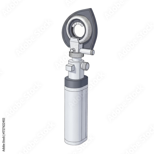 Medical illustration of a handheld anesthesia mask with a connected respiratory device for patient care.